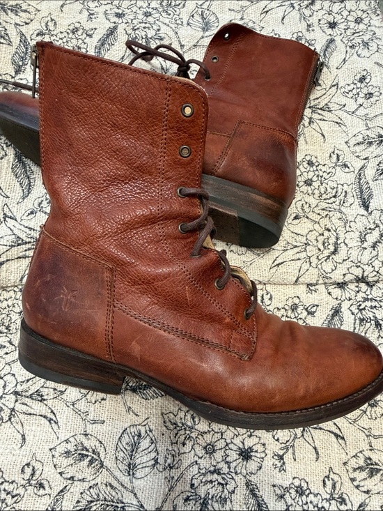Shoes - FRYE leather lace-up boots Brown Leather